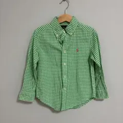 Ralph Lauren ギンガムチェック長袖シャツ 4/4T