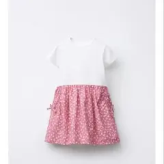 ZARA ベビー 新品 ポケットコントラストワンピース 98