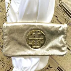 トリーバーチ クラッチ チェーンバッグ ゴールド パーティ FP412