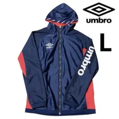 umbro サテンドライジャージ　パーカー L フルジップ Y2K ネイビー