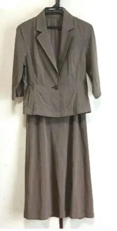 GIANNI LO GIUDICE セットアップジャケット スカート ブラウン