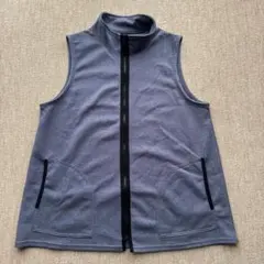k*1様 スタンドカラー フルジップ ベスト ジレ ノースリーブ 紺【M】