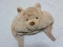 【美品】ディズニー プーさん ファンキャップ 被り物 もこもこ