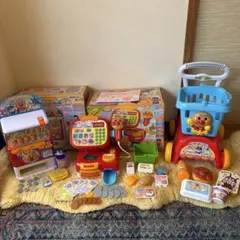 アンパンマンおもちゃ3点⭐️ジュースちょうだいDX・レジスター・ショッピングカート