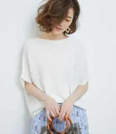 ROPE’ PICNIC　ガーター編み風ドルマンスリーブ　サマーニット