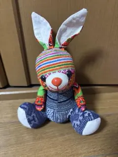 ラオス 手作り ぬいぐるみ うさぎのサムネイル