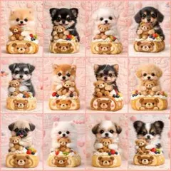 犬 シュナウザー パピヨン チワワ パグ パネル生地 柴犬 トイプードル