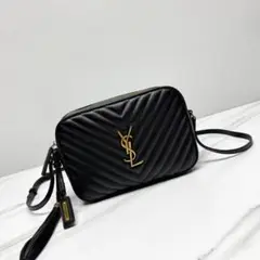 YSL 黒 キルティング ショルダーバッグ