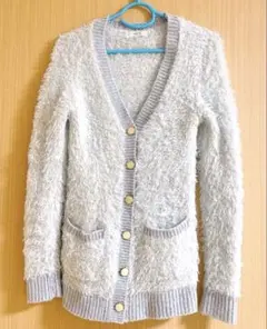 ナイスクラップ　シャギーニットカーディガン　ふわふわ