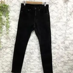 GU　ストレートパンツ　ブラック　 スキニー　デニム 　ポケット付き