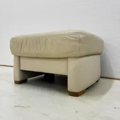 美品□カリモク□本革□ZT83□オットマン/スツール□ダークブラウン