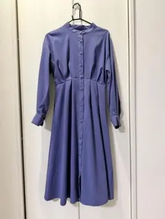 パープル ワンピース 長袖
