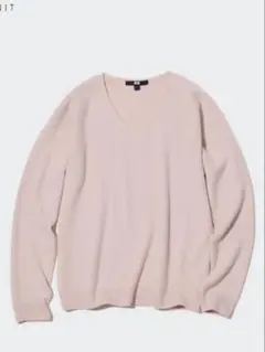 UNIQLO カシミア　Vネックセーター Lサイズ　ピンク