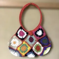 グラニーバッグ かぎ編み 編み物 手提げバッグ③