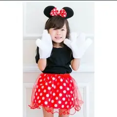 即日発送可 ミニーちゃん風 キッズ コスプレ ハロウィン ママとお揃い