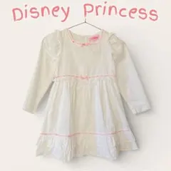 【かわいい】ワンピース　白　Disney Princess 長袖120 女の子