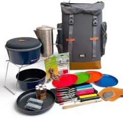 【スタンレー・GSI他】キャンプ調理器具セットREI保冷リュック付 アウトドアのサムネイル