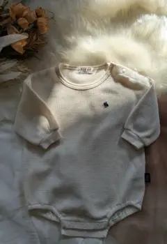 POLO BABY アイボリー 長袖ロンパース