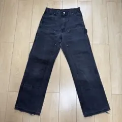 鬼フェードCarharttカーハートダブルニー ブラック メキシコ製28×34
