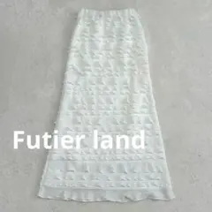 Futier land FREEサイズホワイト フリル タイトスカート ロング丈のサムネイル