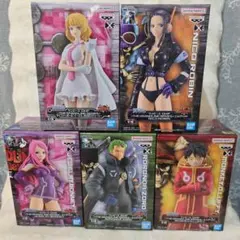 ワンピースフィギュアエッグヘッドルフィ&ニコ・ロビン&ロロノア・ゾロ他5点セット