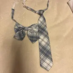 ネクタイ　リボンセット　水色