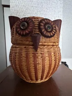 フクロウモチーフ 籐編みバスケット&小物フクロウ10点セット - メルカリ