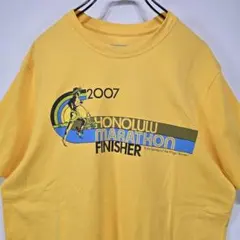 NIKE　ホノルルマラソン　2007　Tシャツ　M　状態良好　イエロー　古着