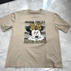 Minnie Mouse プリント 半袖 Tシャツ ベージュ Lサイズのサムネイル