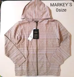 新品 マーキーズ フード付き ジップアップパーカー レディース 0サイズ S-M
