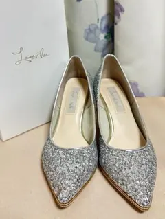【お値下げ中】Launalea シルバーグリッターパンプス 22.5cm