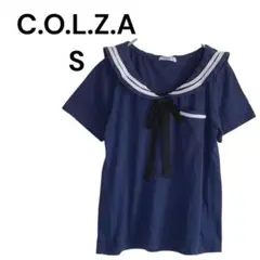 コルザ　トップス　半袖　カットソー　Tシャツ　S　ネイビー　セーラー　1268