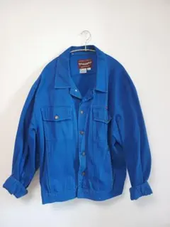 コットン製青色デニムジャケット XL