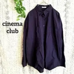 【シネマクラブ】 長袖ブラウス レディース (M) ネイビーのサムネイル