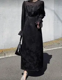 オケージョンドレス ブラック お呼ばれ フォーマル 結婚式 披露宴 二次会