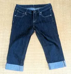 GU デニムクロップドパンツ インディゴ 64cmのサムネイル