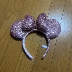 ミニー スパンコール カチューシャ ピンク