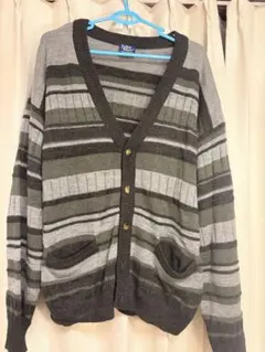 John Blair カーディガン　メンズL相当　ヴィンテージ風　ボーダー