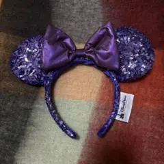 ミニー スパンコールカチューシャ紫【ディズニー】