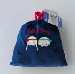 新品　パティ＆ジミー 靴下 ソックス 6足　ベロア生地の刺繍付き巾着　サンリオ