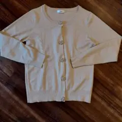 ビジュ－ボタン付カーディガン