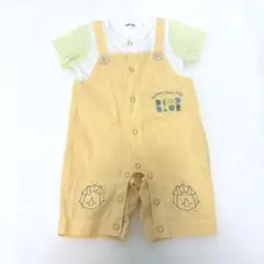 SLAP SLIP イエロー恐竜半袖 ロンパース 70cm
