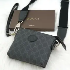 新品未使用品　GUCCI グッチ　ショルダーバッグ　GGスプリームキャンバス　黒