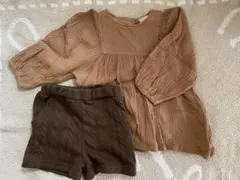 プティマイン　セットアップ　トップス　チュニック　ハーフパンツ　90