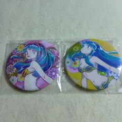 キラキラ缶バッジ　２個　ラムちゃん　うる星やつら　ラム　未開封