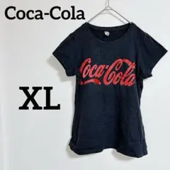 レア✨Coca-Cola コカコーラ【XL】ブラック Tシャツ　半袖　ロゴ　黒