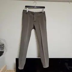 【新品に近い】PT01 AWスリムコットンパンツ 焦げ茶色 S48 定価約5万円