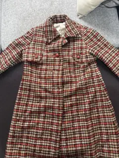 チェック柄 ロングコート