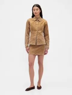 ブラウン コーデュロイ タイトスカート