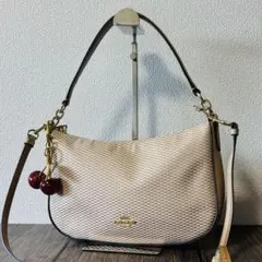 美品◎ COACH コーチ ショルダーバッグ 2way ベージュ系 28892
